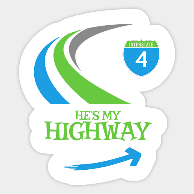 He's My Highway Sticker by indyindc